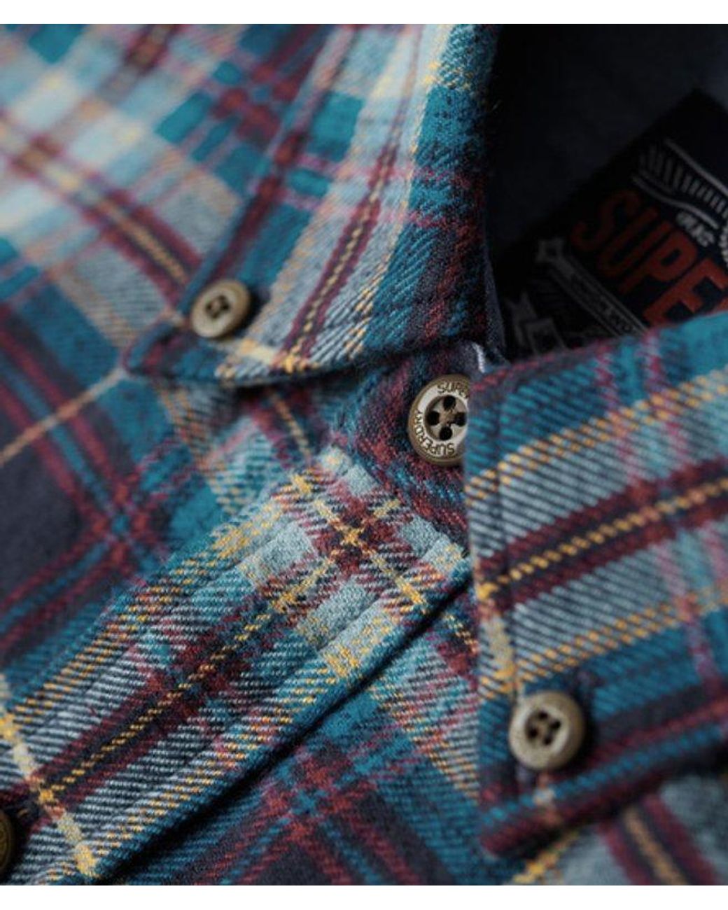 Superdry Blue & Co Long Sleeve Cotton Lumberjack Shirt for men