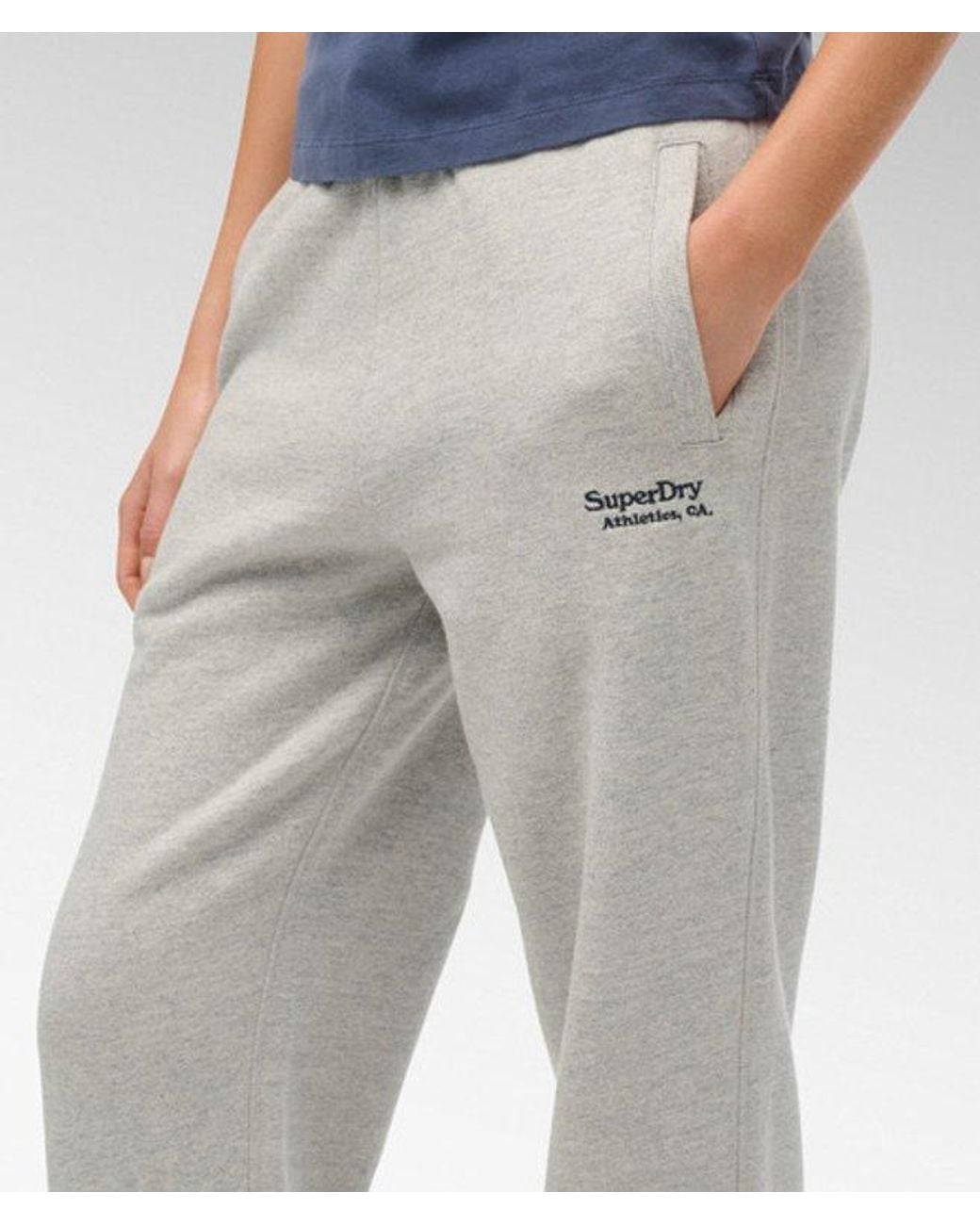 Superdry Blue Essential Logo Cuffed Joggers