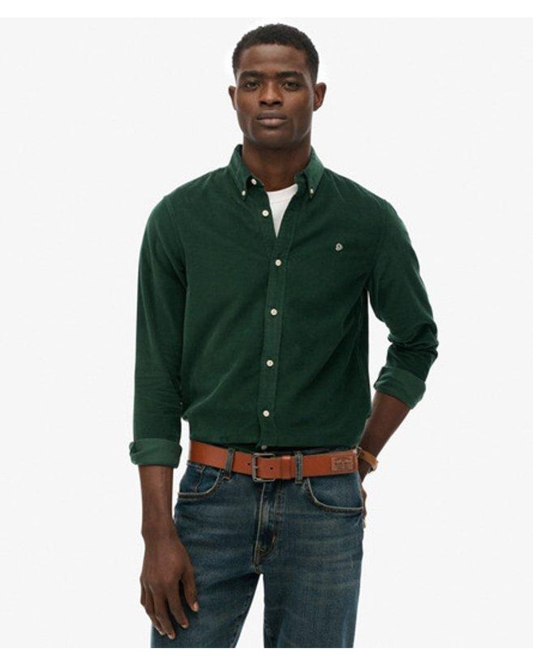 Superdry Green & Co Classic Needle Cord Shirt for men