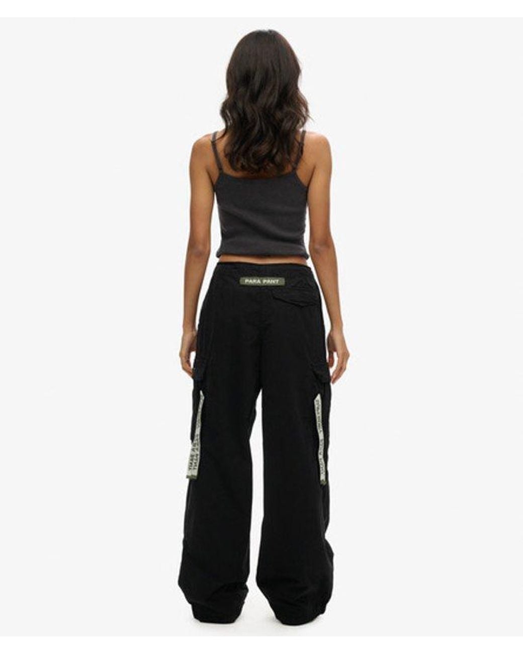 Superdry Black & Co baggy Parachute Pants