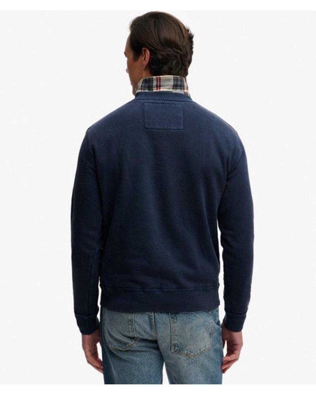 Superdry Blue & Co Vintage Athletic Tonal Crew Sweatshirt for men