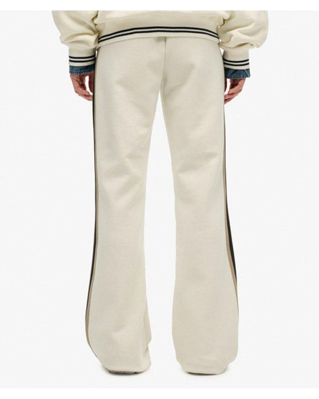 Superdry Studios Stripe Straight joggingbroek in het White