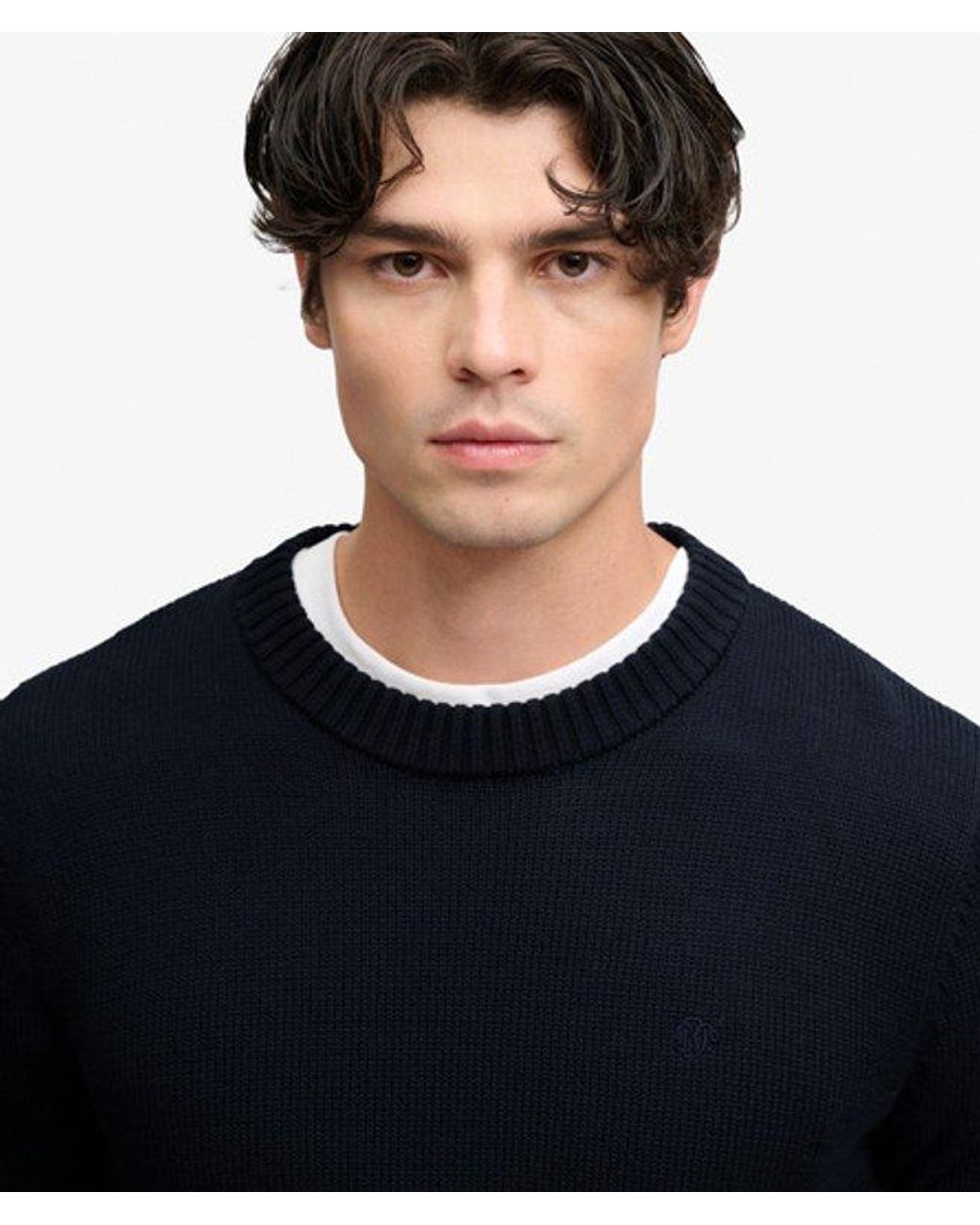 Superdry Blue Preppy Cotton Jumper for men
