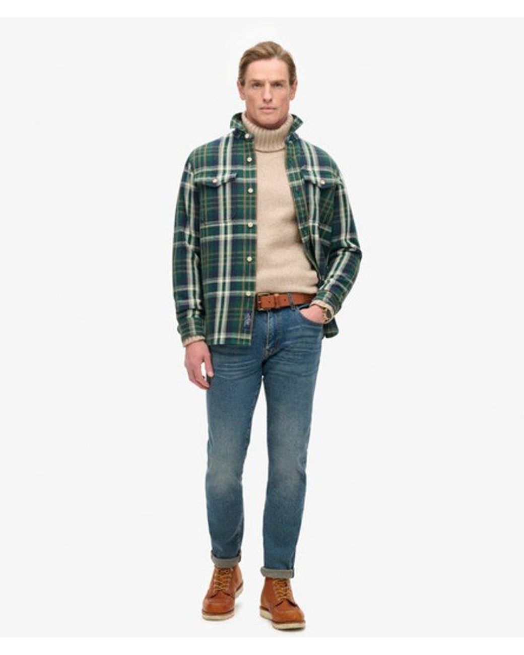 Superdry Green & Co The Merchant Store - Heavy Checked Shirt for men