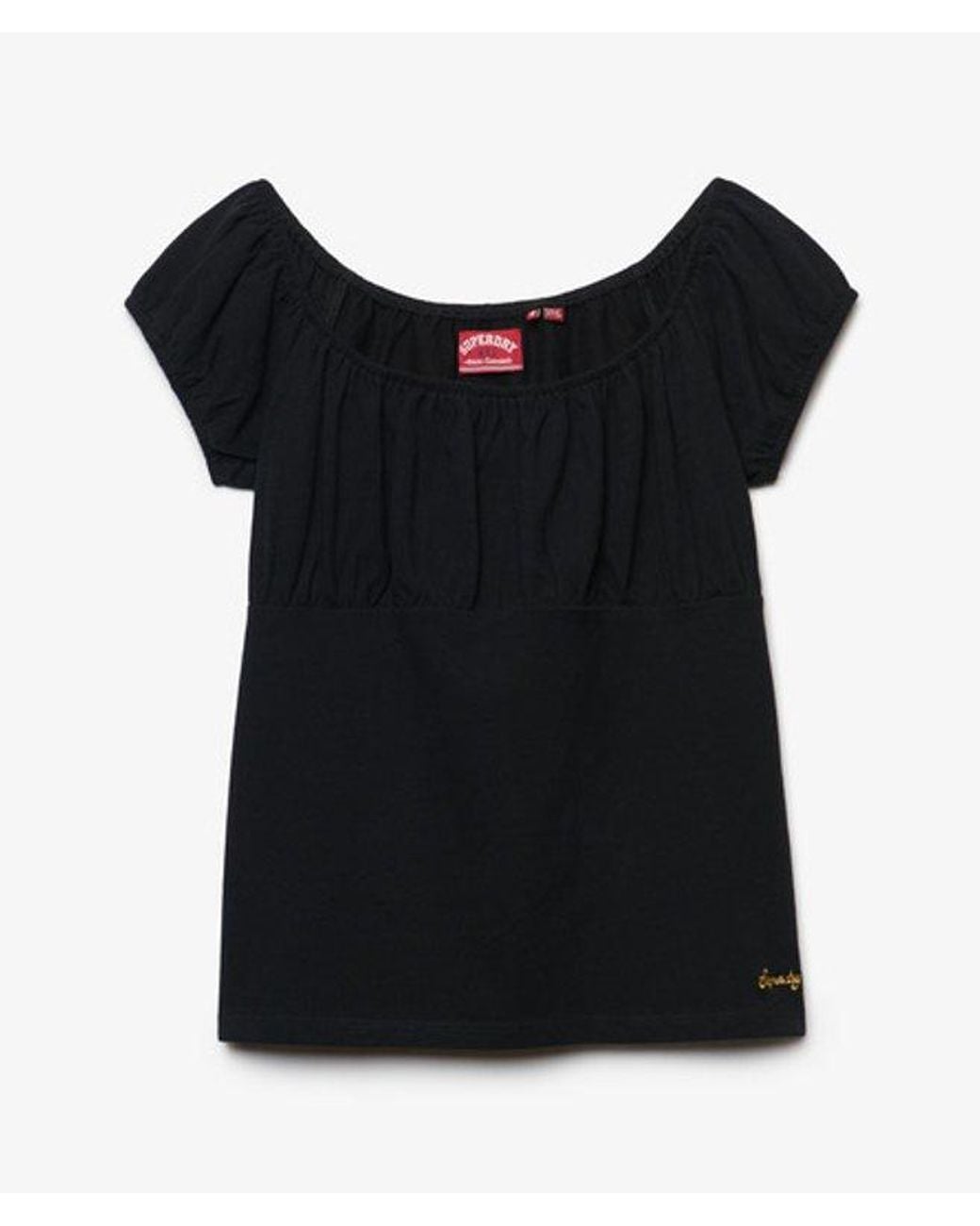 Superdry Black & Co Athletic Essentials Ruched Top