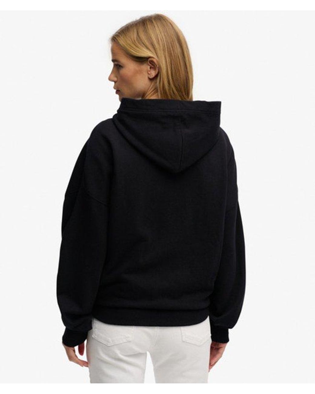 Superdry Black & Co Tattoo Embellished Oversized Hoodie