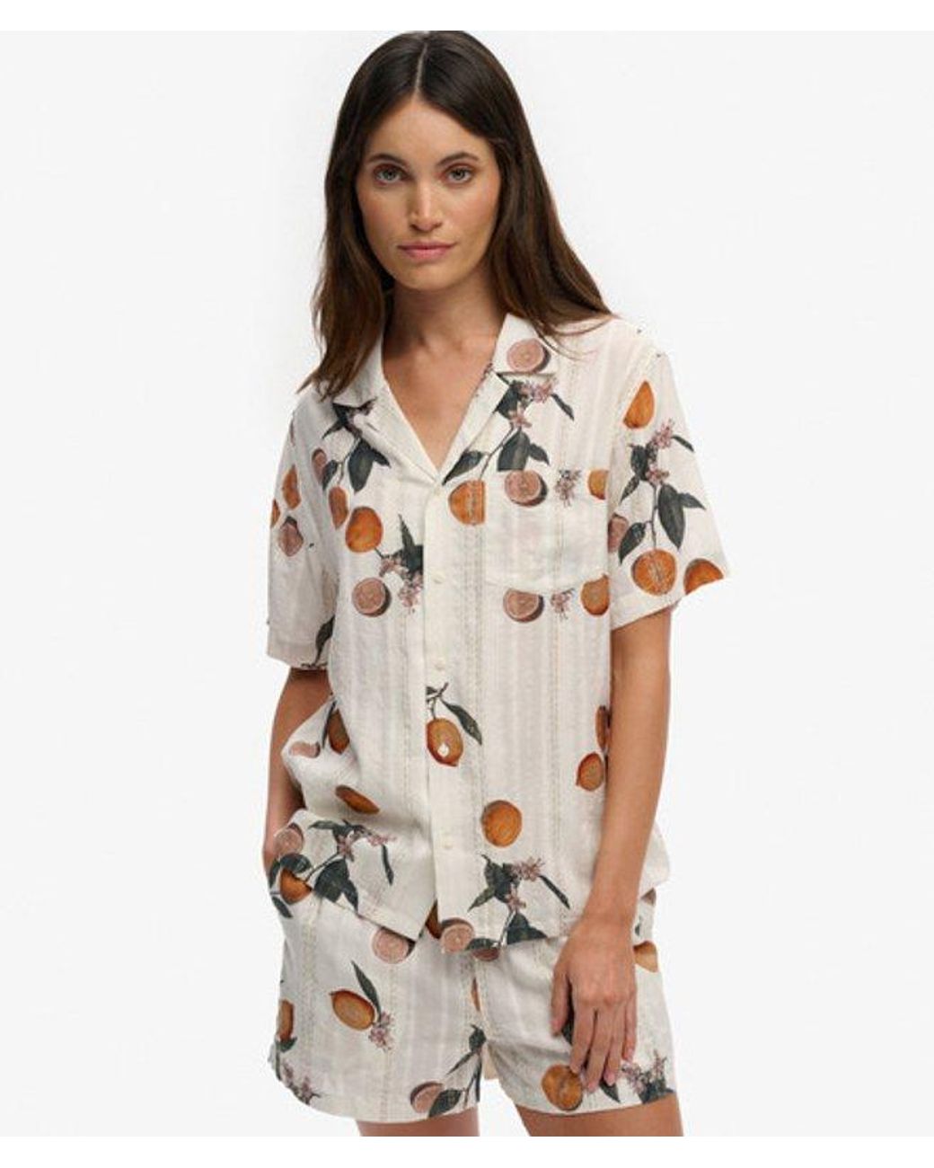 Superdry Natural & Co Beach Printed Short Sleeve Shirt