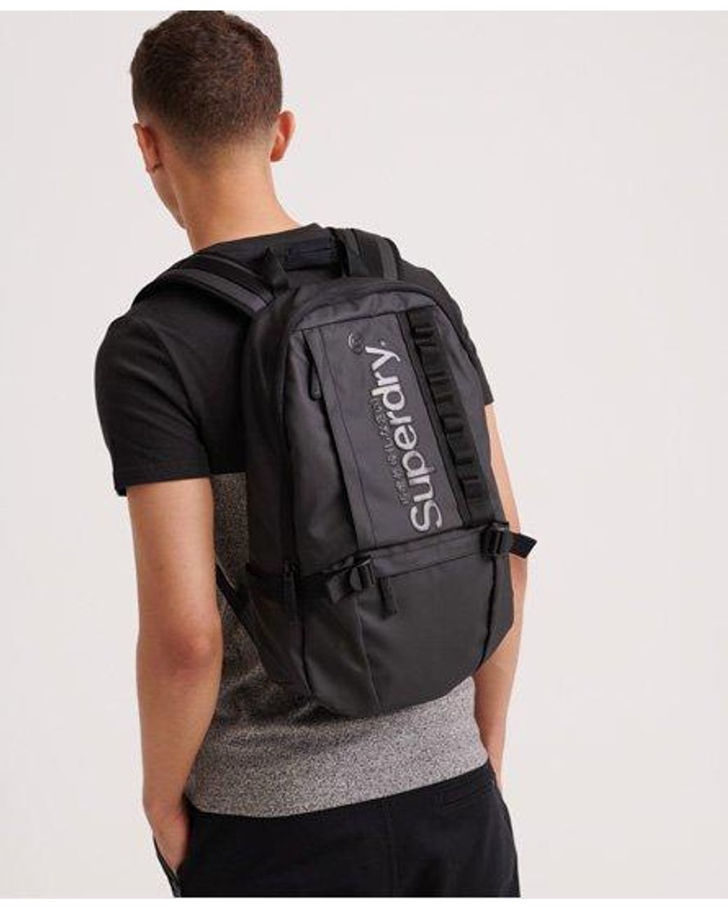 Superdry Slim Line Tarp Rucksack in Black for Men | Lyst