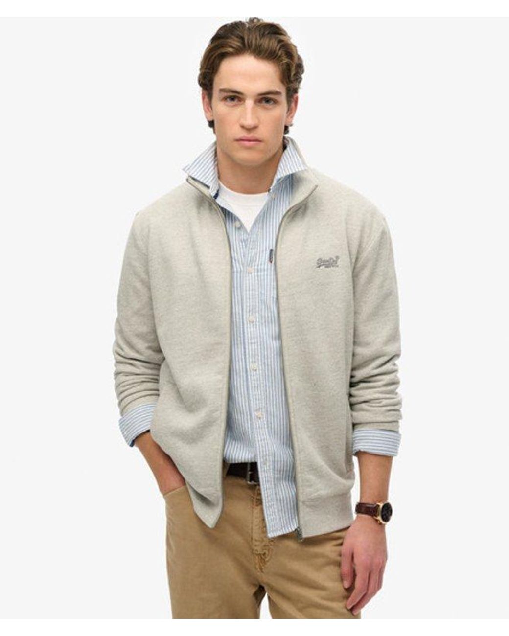 Superdry Gray & Co Essential Logo Track Top for men