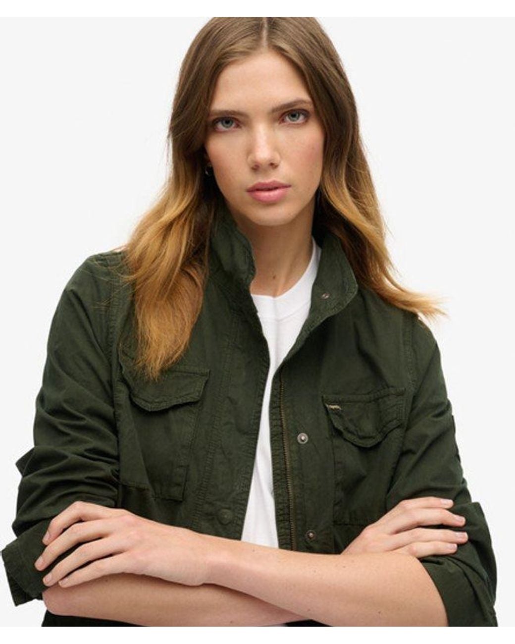 Superdry Green & Co M65 Embellished Military Jacket