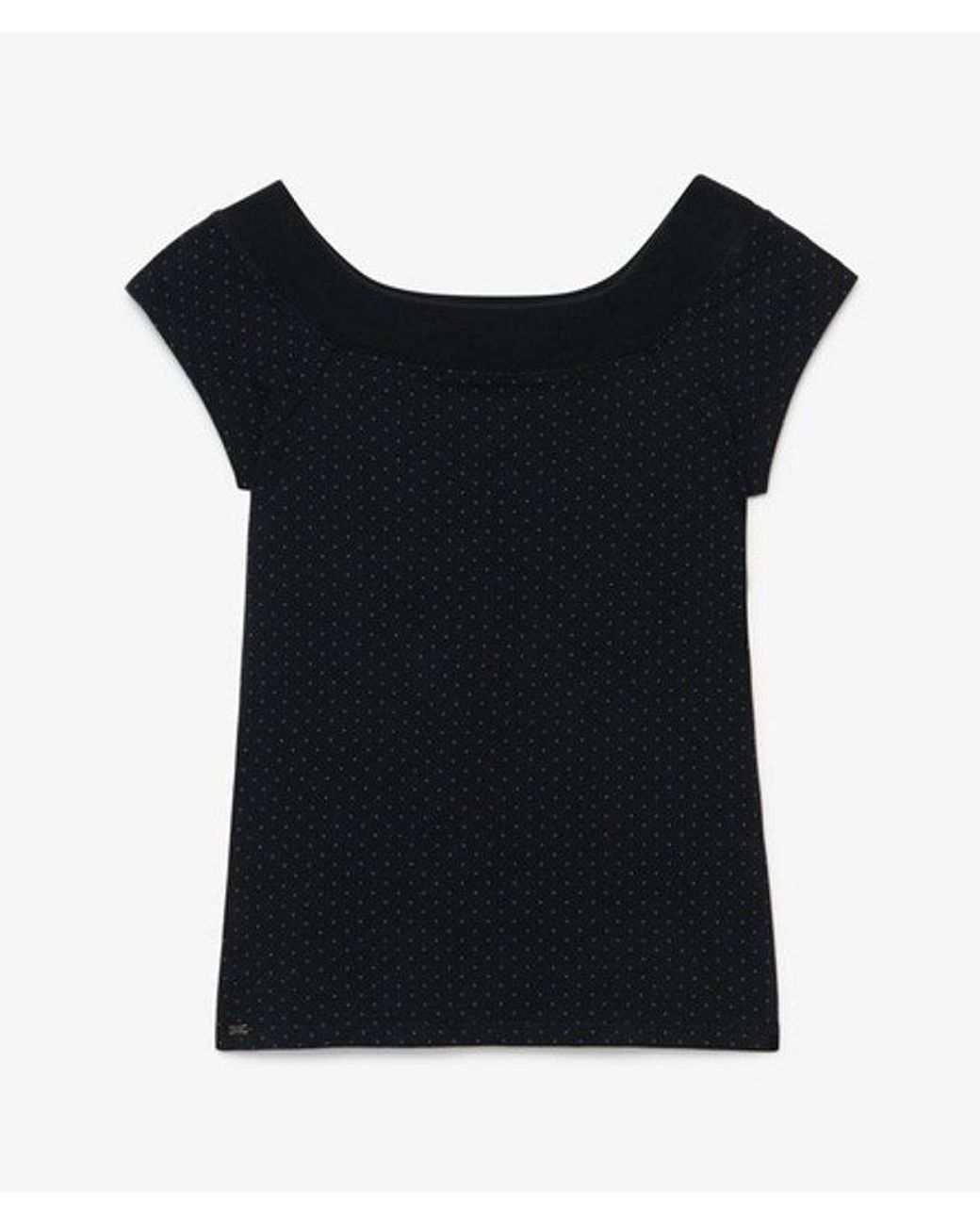 Superdry Blue & Co Athletic Off Shoulder Pattern Top