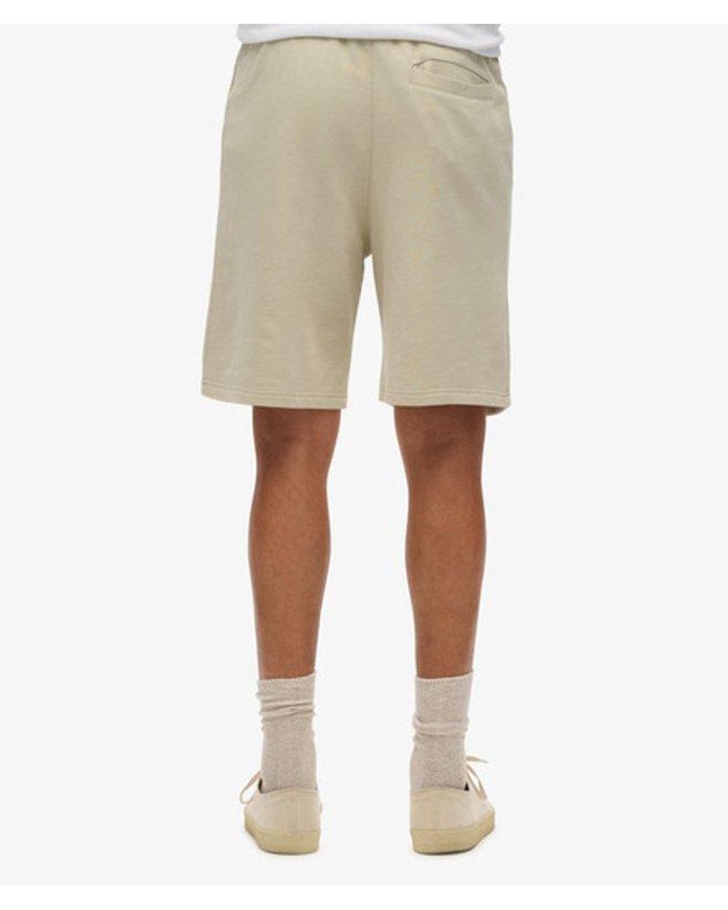 Superdry Essential Logo Jersey Shorts in het Natural voor heren