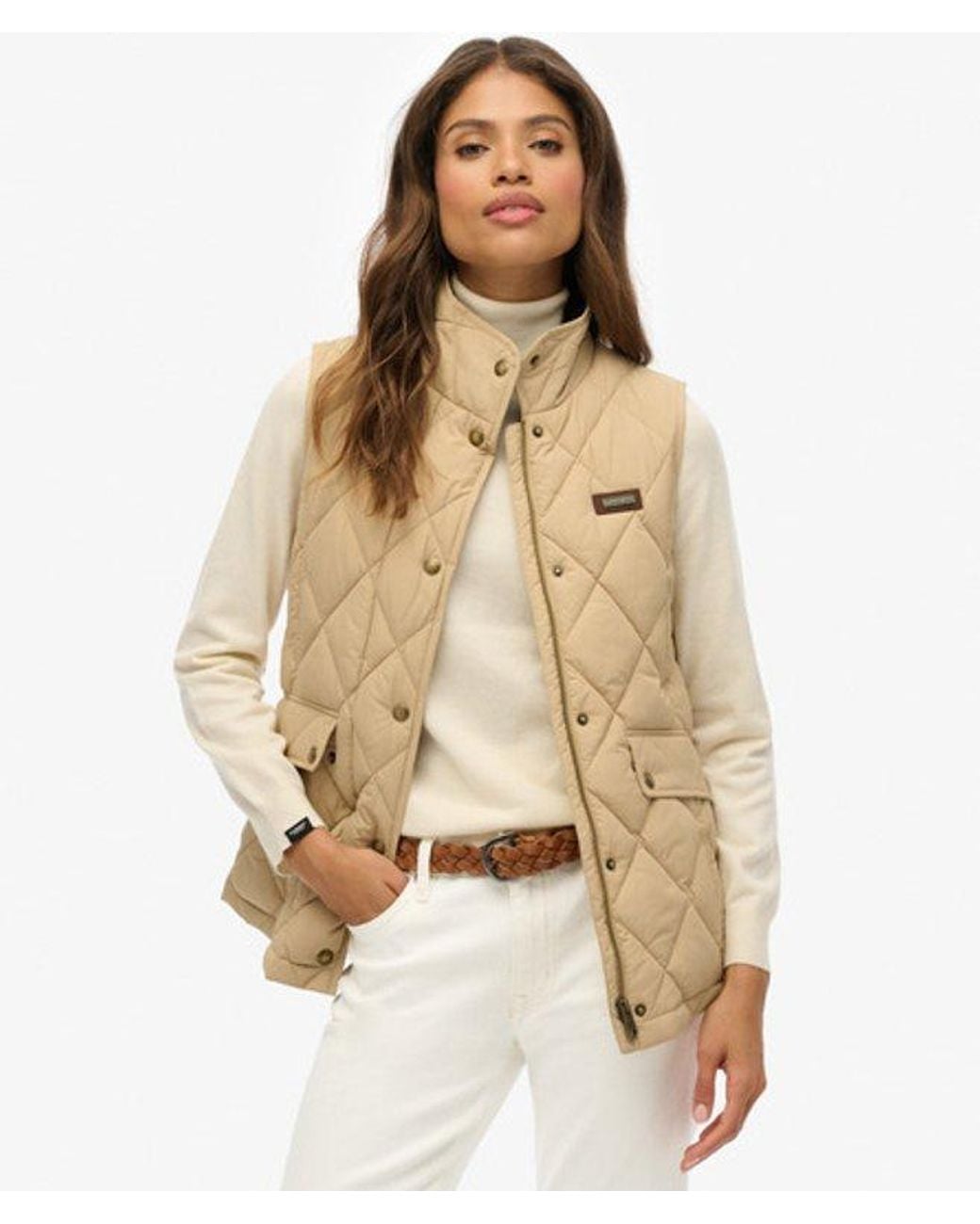Superdry Natural & Co Cord Trimmed Liner Gilet