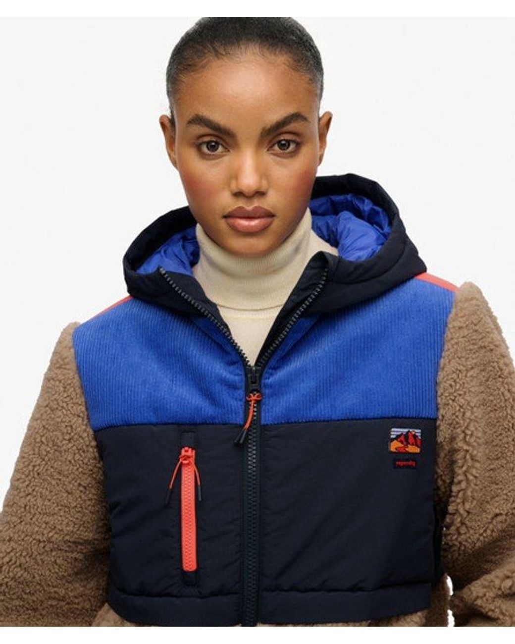 Superdry Blue Hooded Fleece Jacket