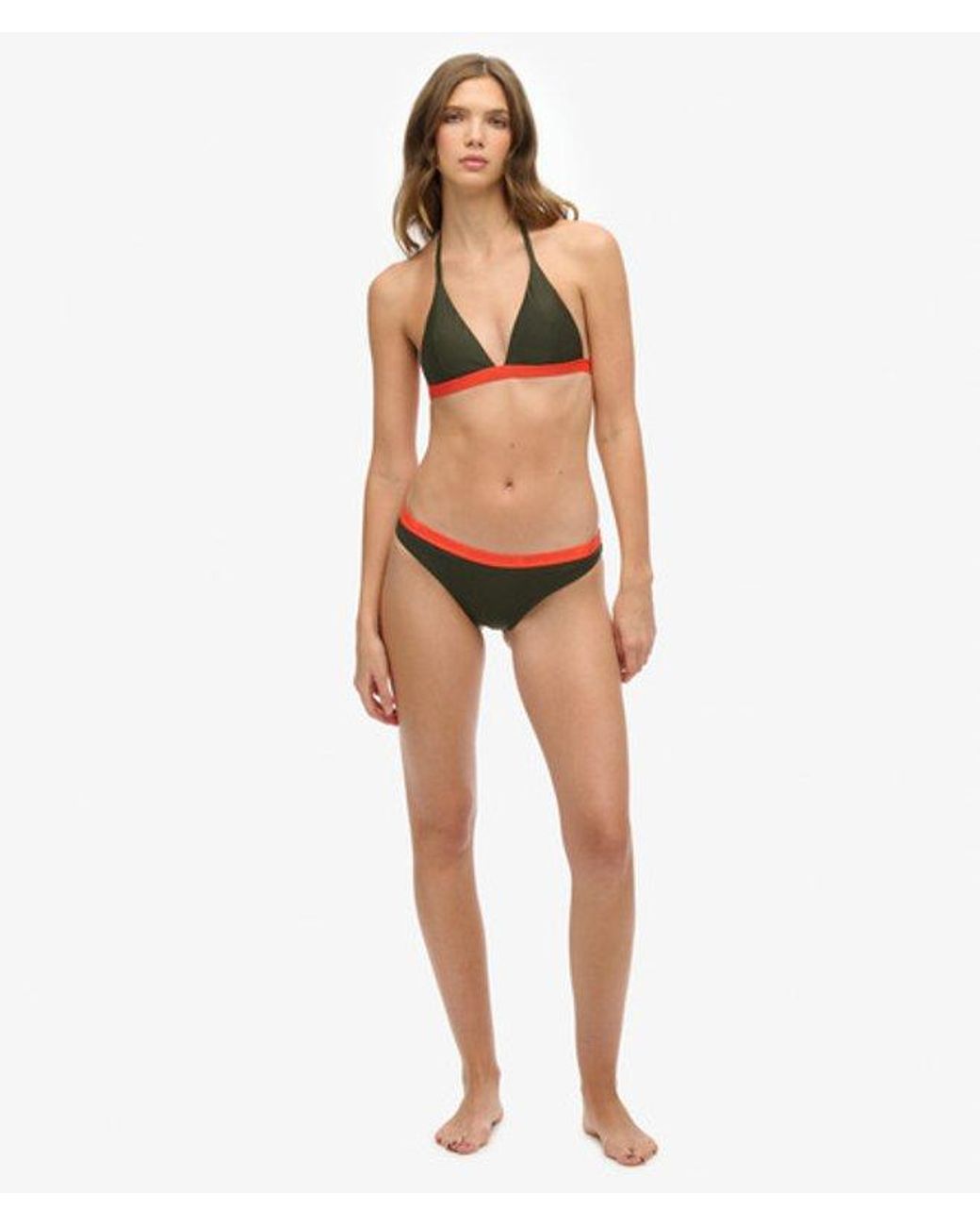 Superdry Green & Co Triangle Elastic Bikini Top