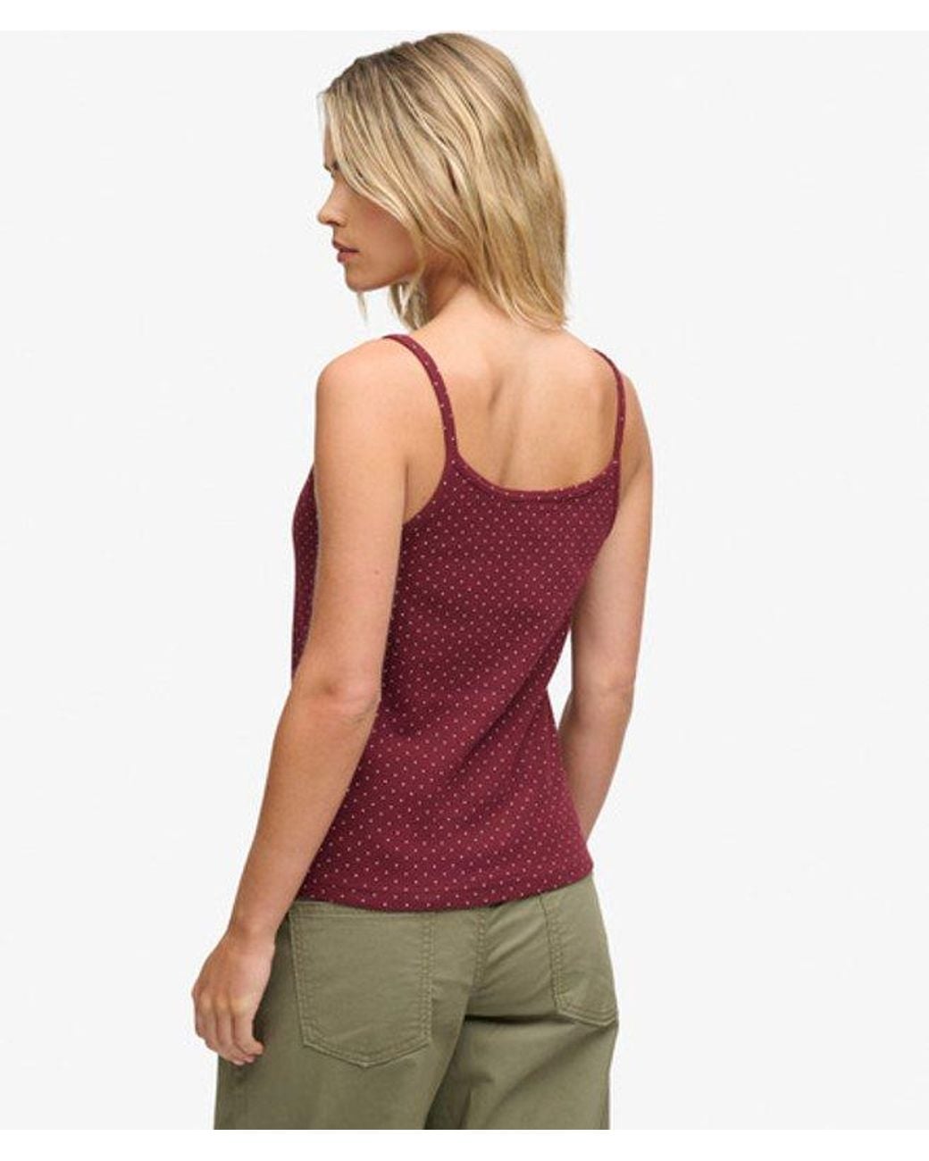 Superdry Red Polka Dot Cami Top