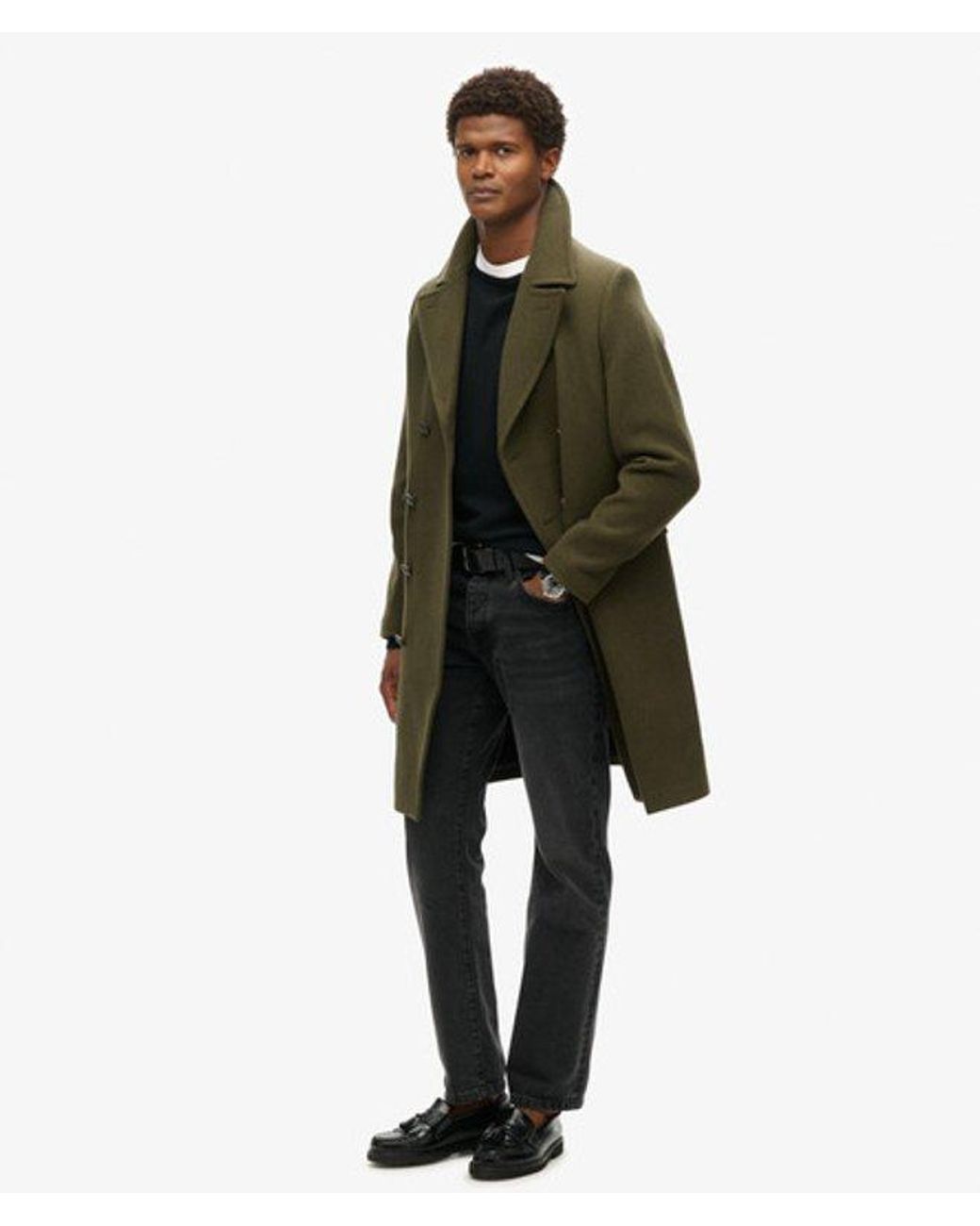 Superdry Green & Co The Merchant Store - Wool Long Coat for men