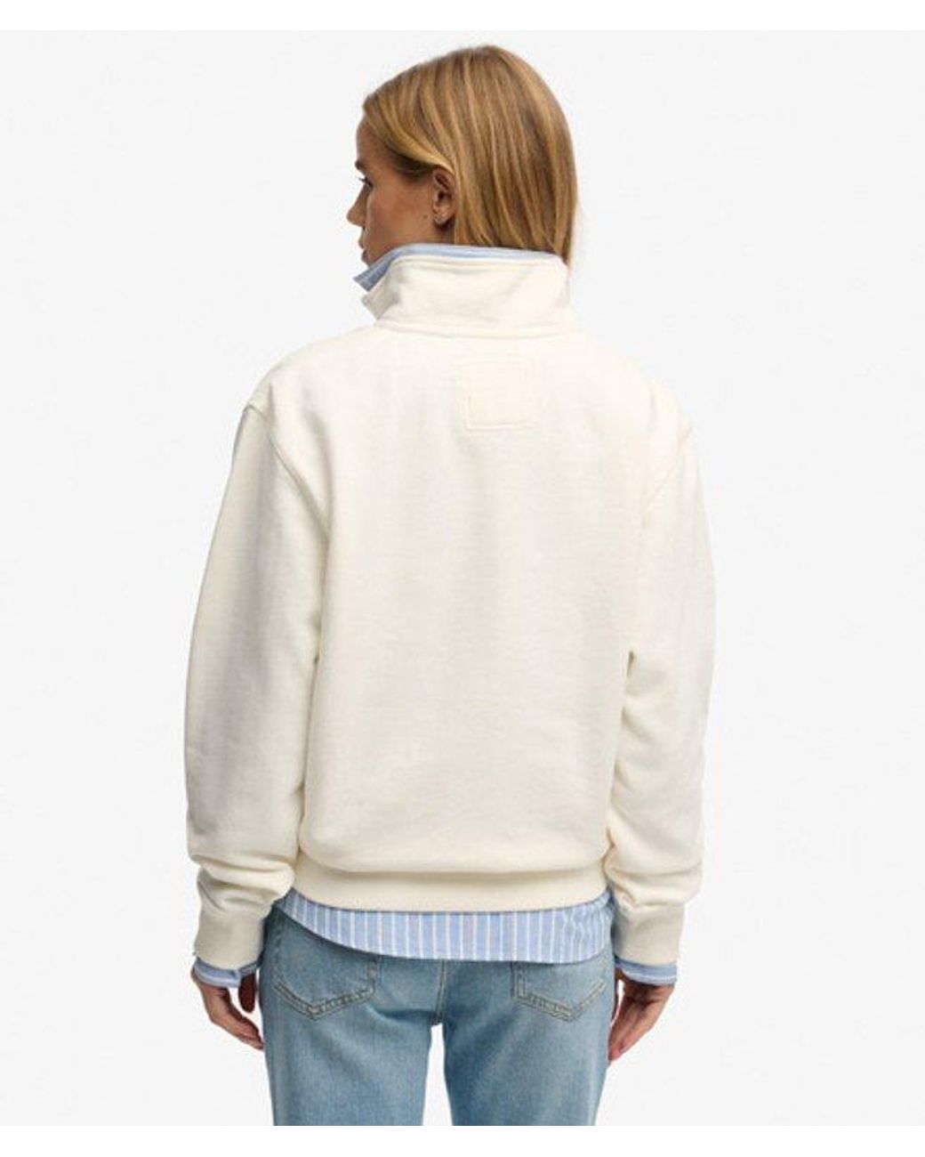 Superdry Natural & Co Athletic Essentials Graphic Half Zip Sweatshirt