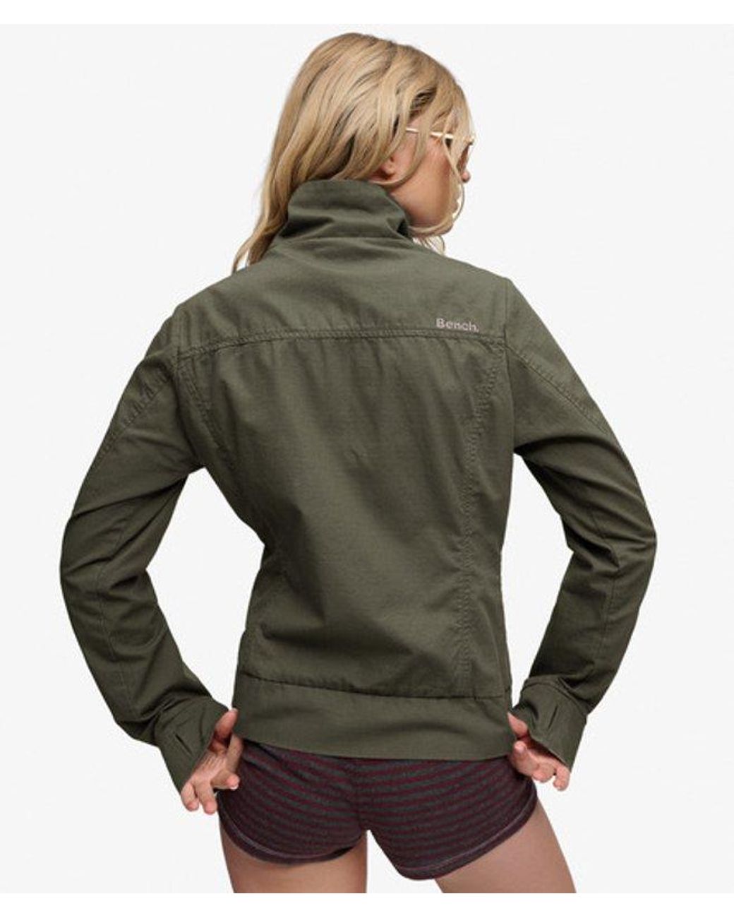 Superdry Bench Double Zip Funnel Ripstop Jas in het Black