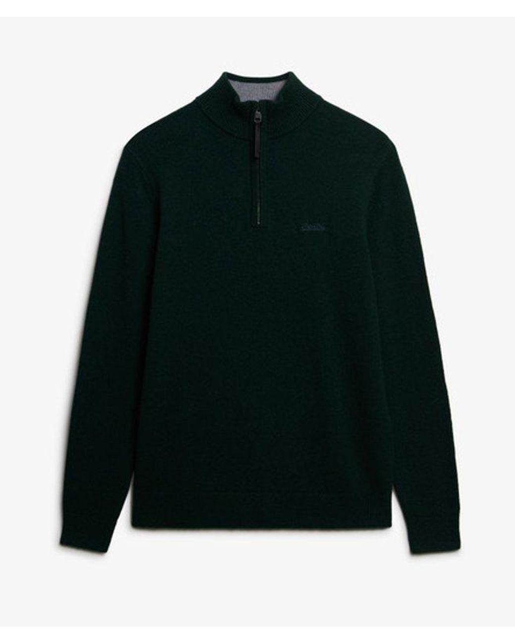 Superdry Green & Co Wool Blend Half Zip Jumper for men