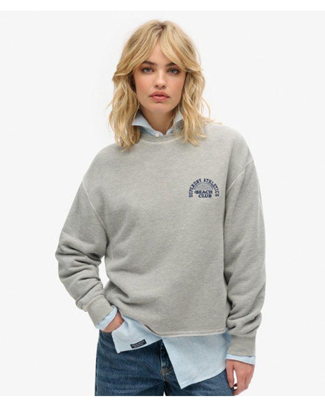 Superdry & Co Athletic Essentials Sweatshirt in het Gray