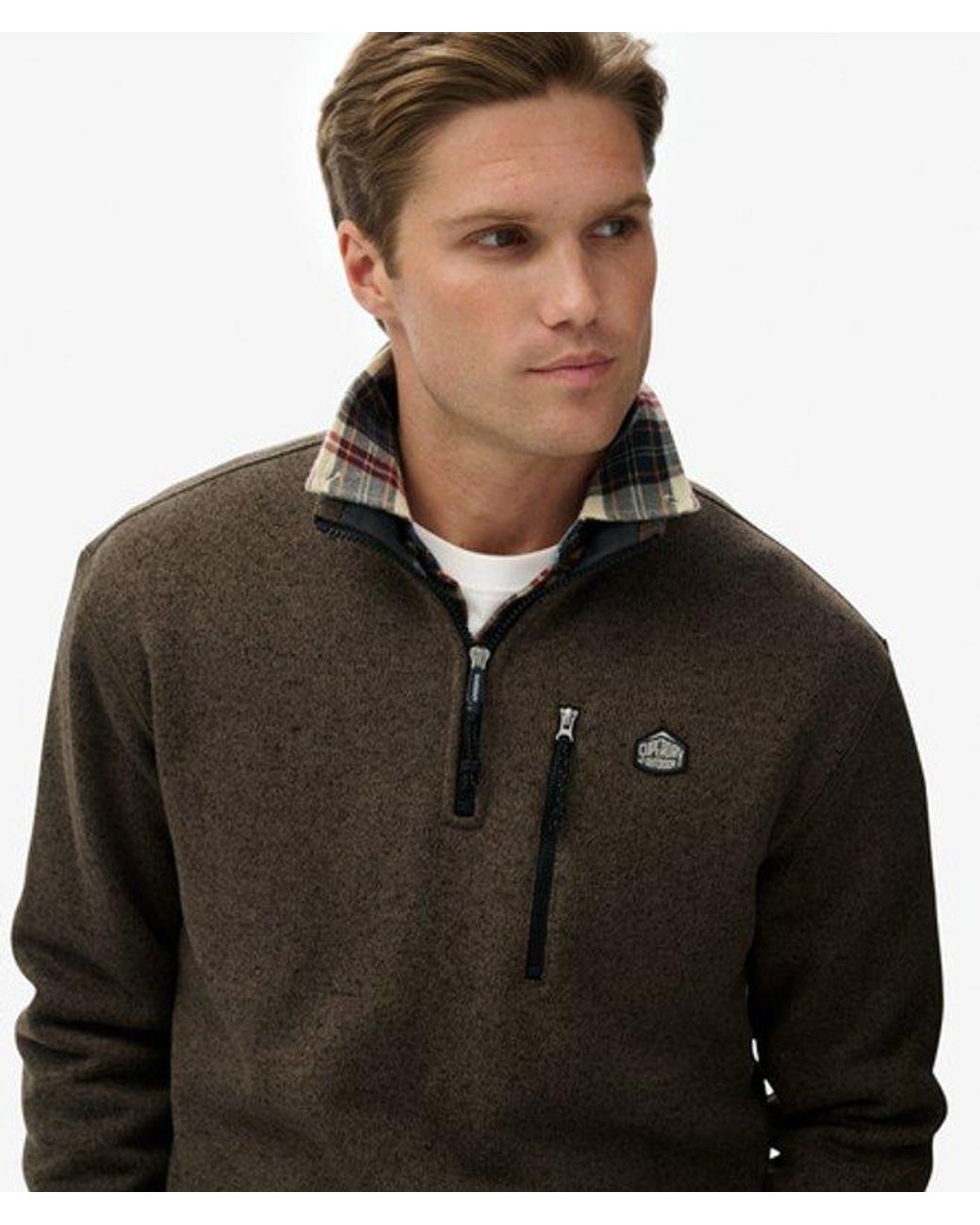 Superdry Black & Co Storm Fleece Half Zip Jumper for men