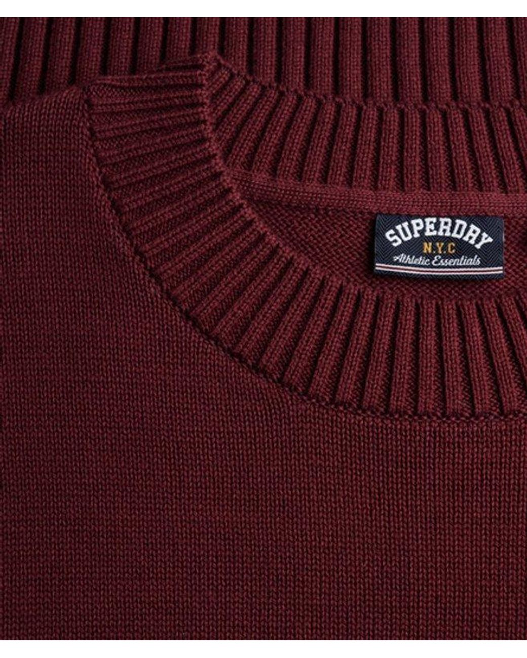 Superdry Red & Co Essential Crew Neckline Jumper