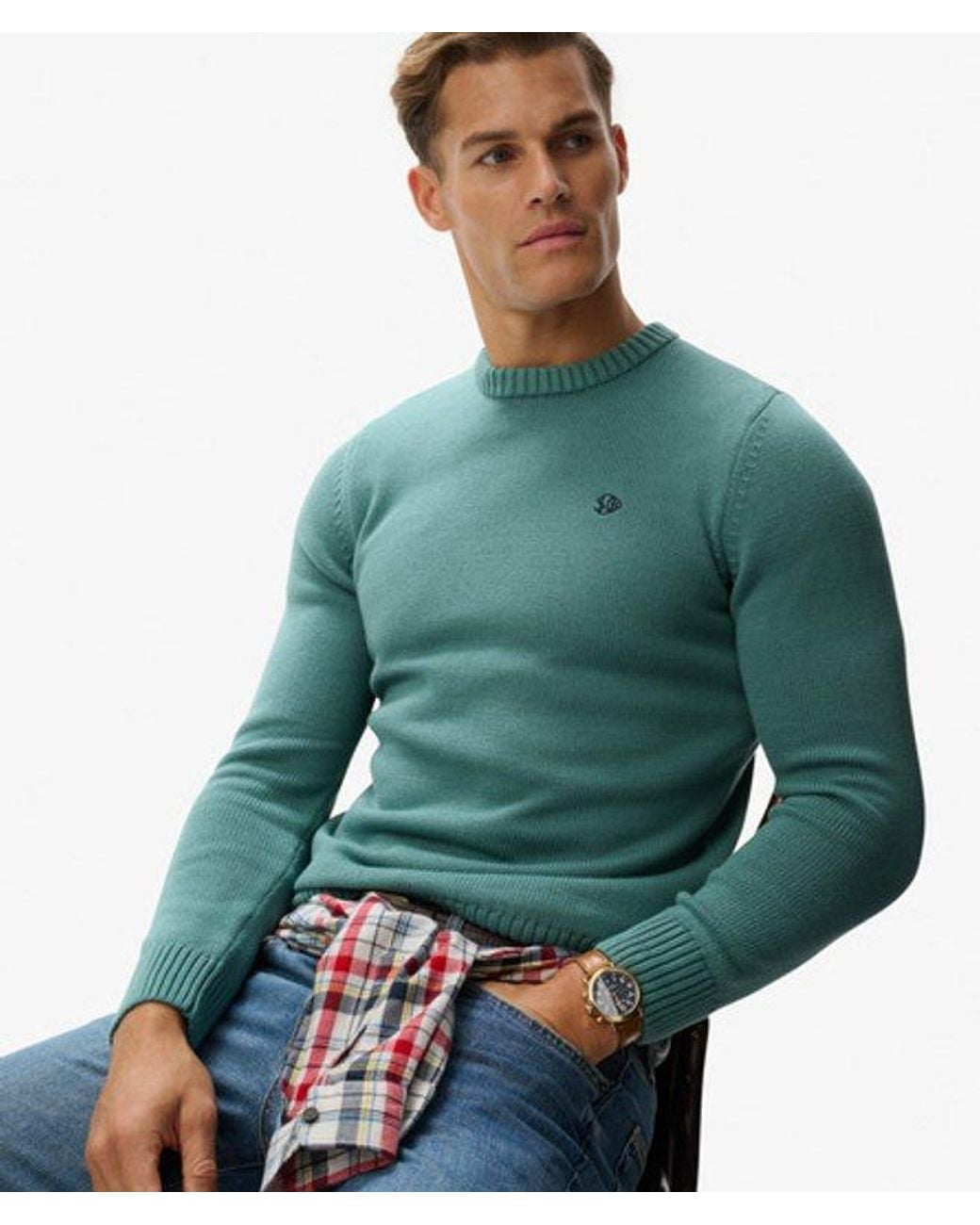 Superdry Green & Co Preppy Cotton Jumper for men