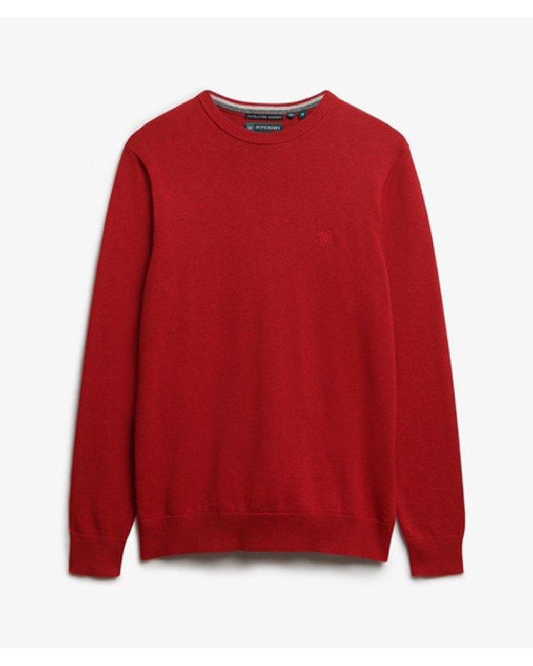 Superdry Red Essentials Cotton Jumper for men