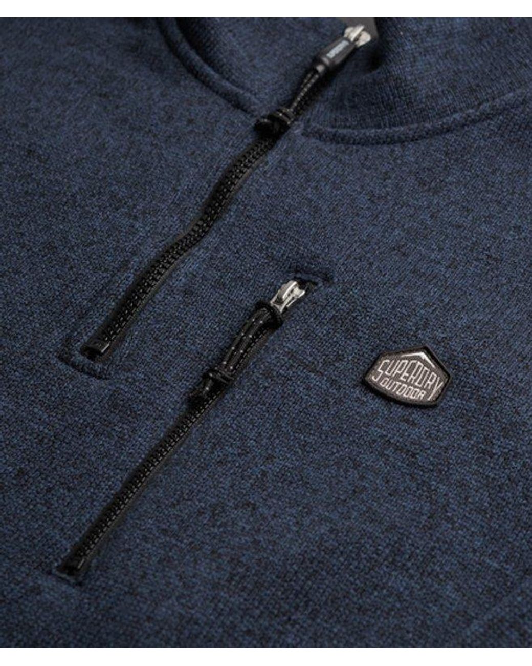 Superdry Blue & Co Storm Fleece Half Zip Jumper for men