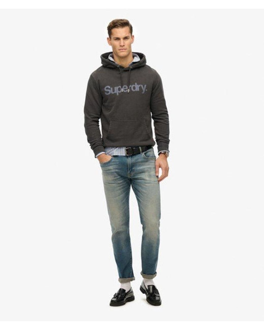 Superdry Core City Hoodie Met Logo in het Gray voor heren