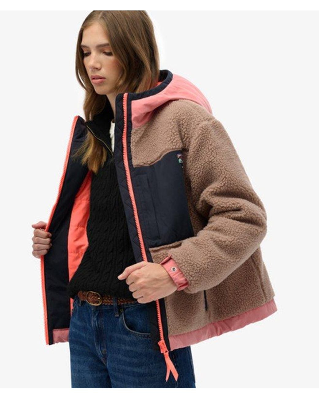 Superdry Natural & Co Vintage Sherpa Fleece Jacket