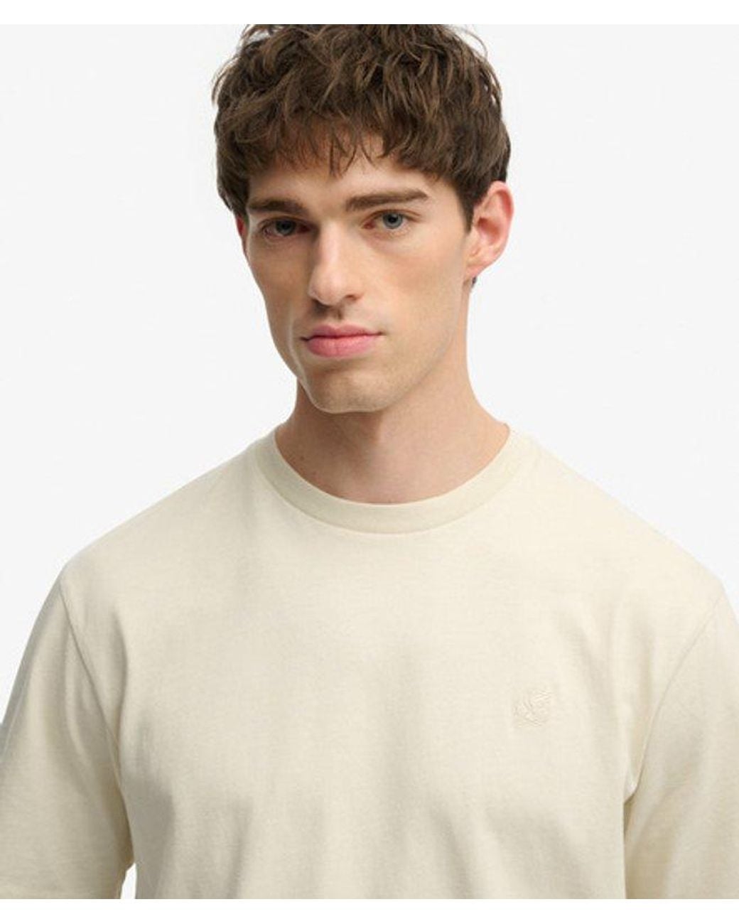 Superdry White Blank Oversized T-shirt for men
