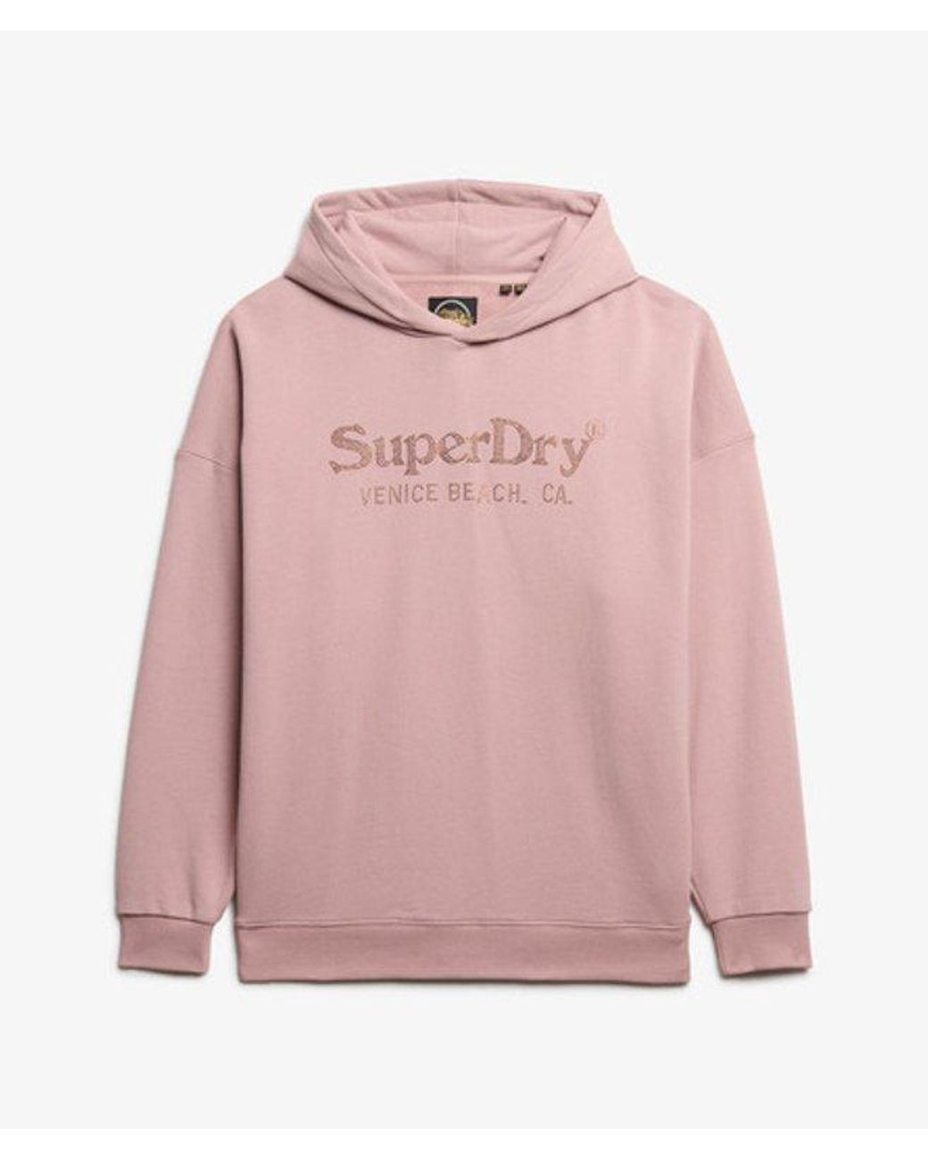 Superdry Red & Co Venue Metallic Relaxed Hoodie