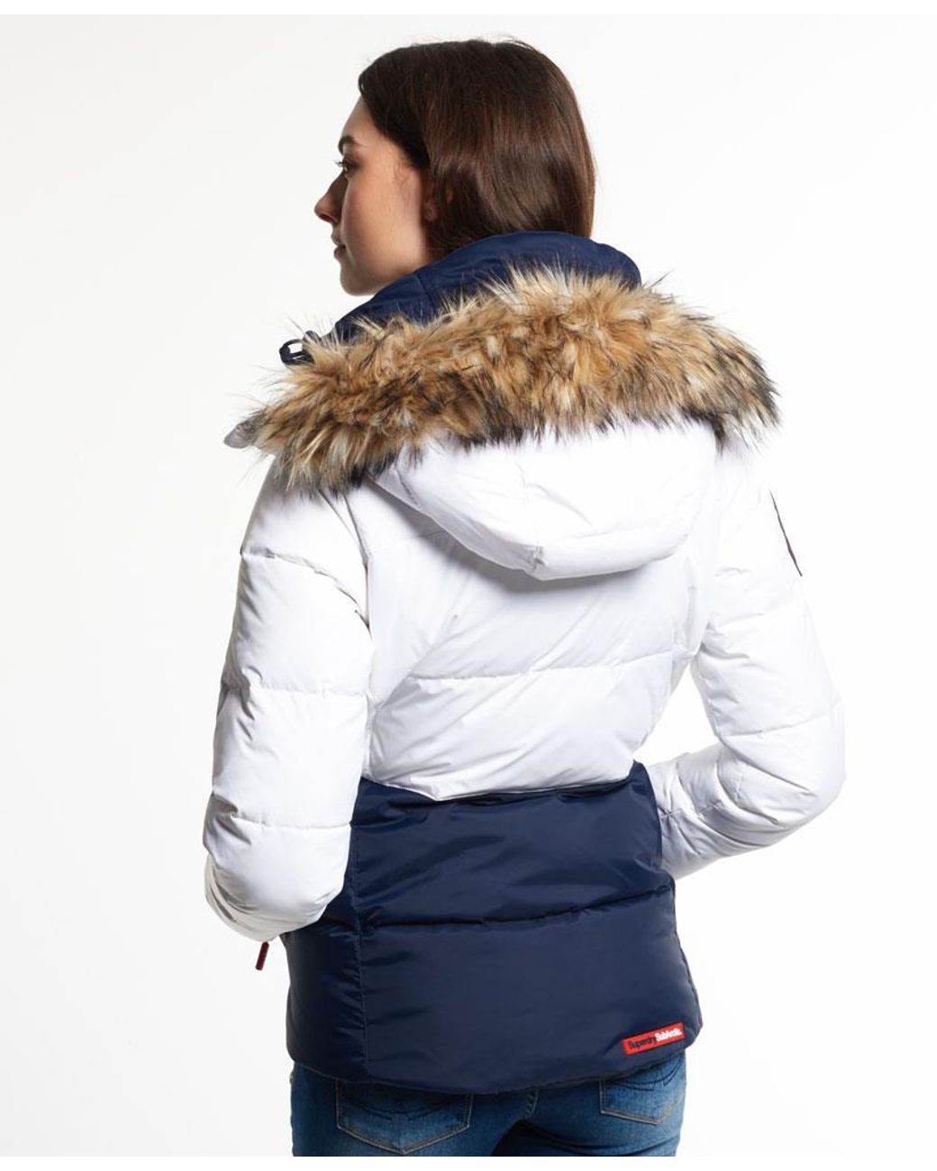 Superdry Sub Arctic Super Down Jacket in White | Lyst UK