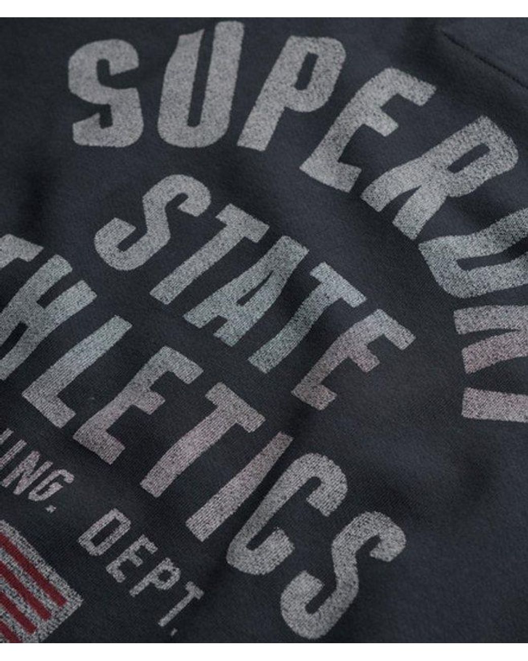 Superdry Black & Co Athletic Essentials Printed Crew Sweatshirt