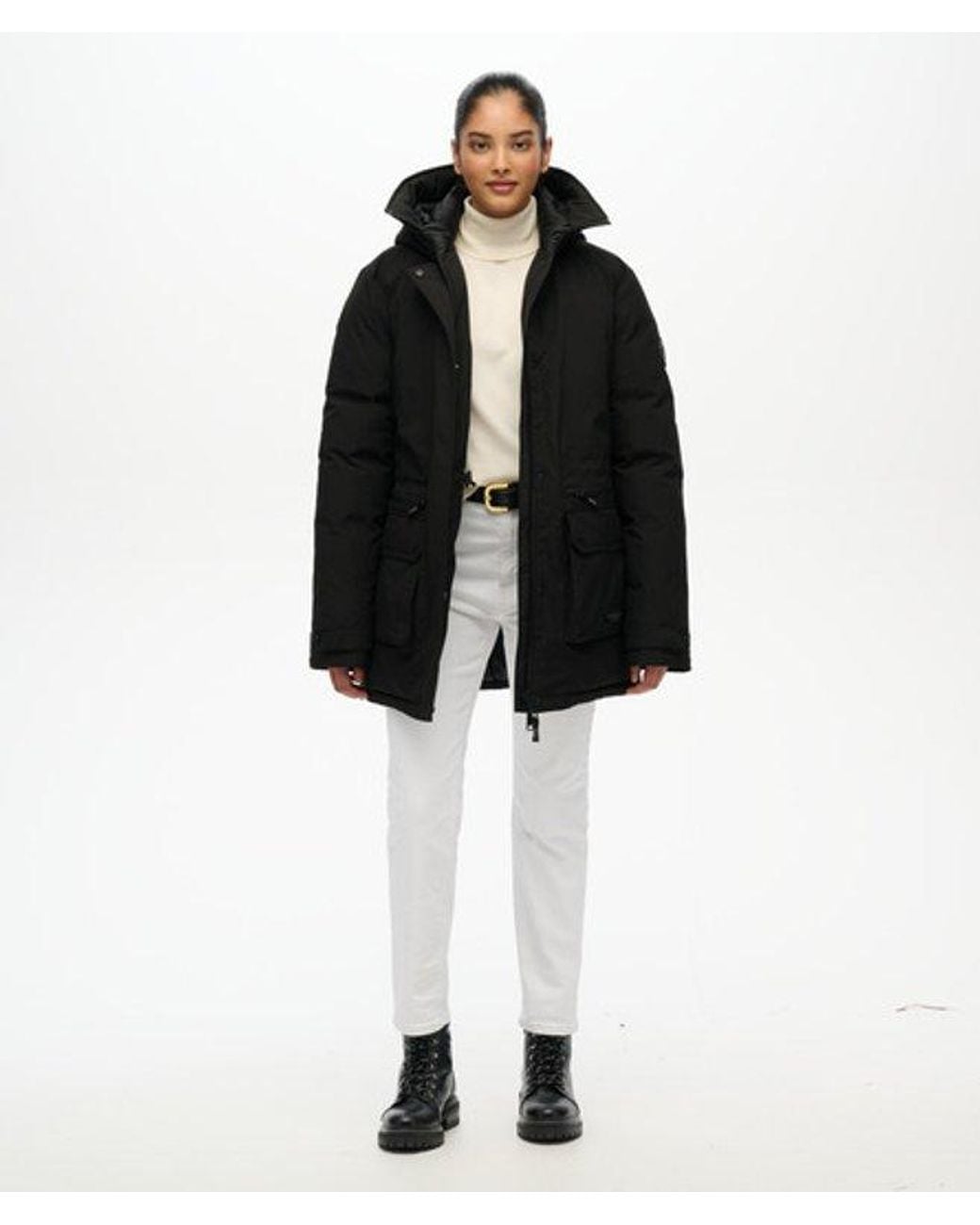 Superdry Black City Padded Parka Jacket