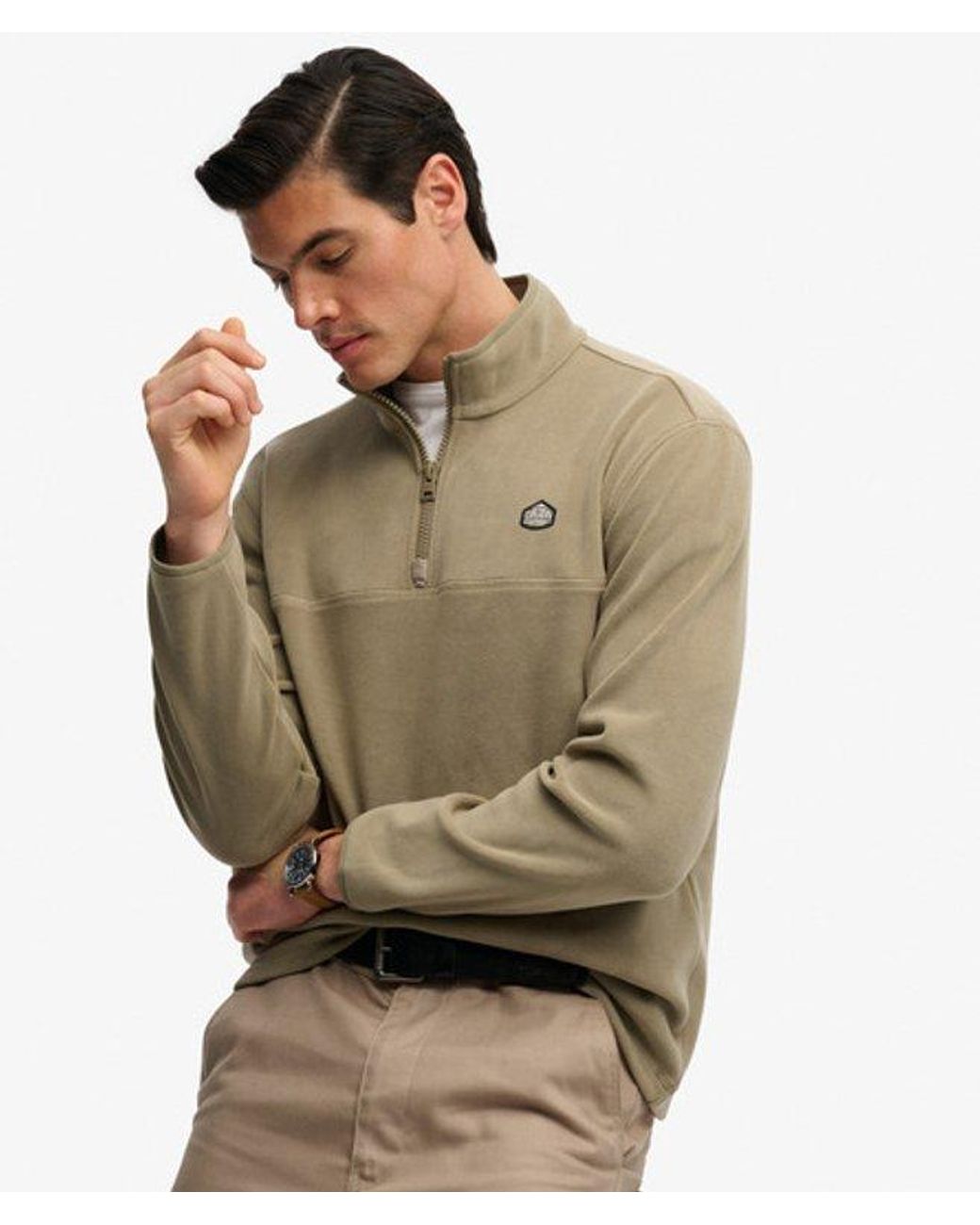 Superdry Green Expedition Fleece Half Zip for men