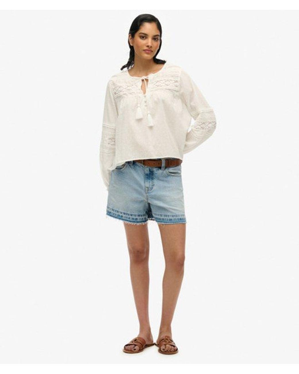 Superdry White & Co Ibiza Lace Blouse