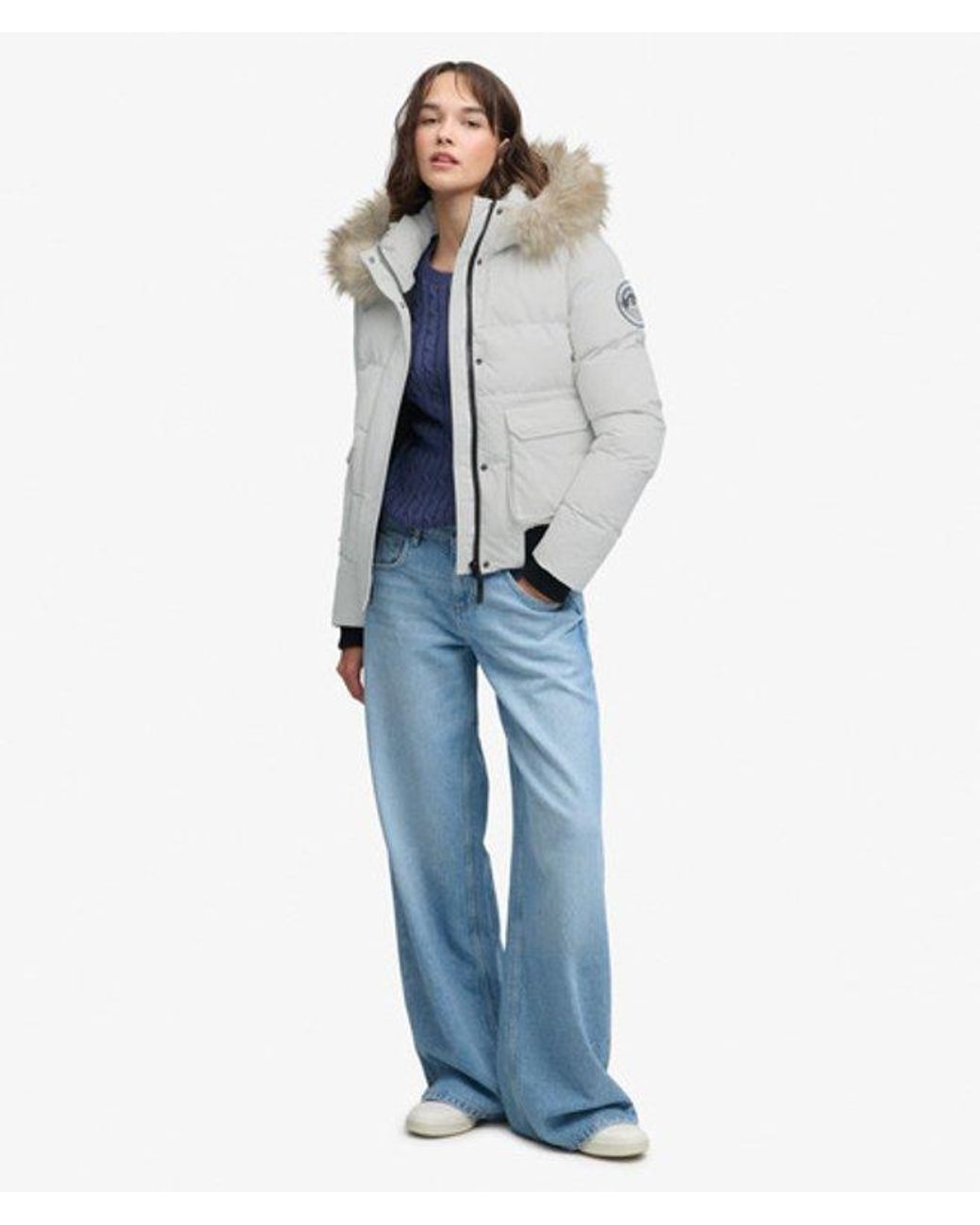 Superdry Blue Everest Ella Bomber Jacket