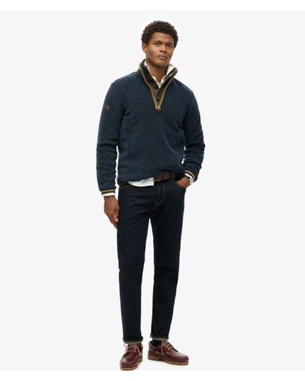Superdry Blue & Co Estate Half Zip Fleece for men