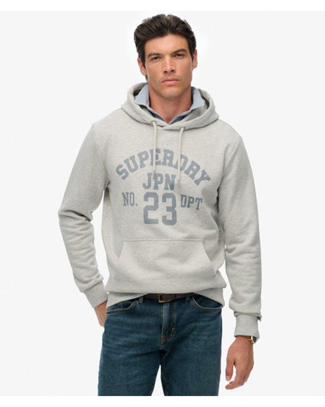 Superdry Gray & Co Athletic Essentials Hoodie for men