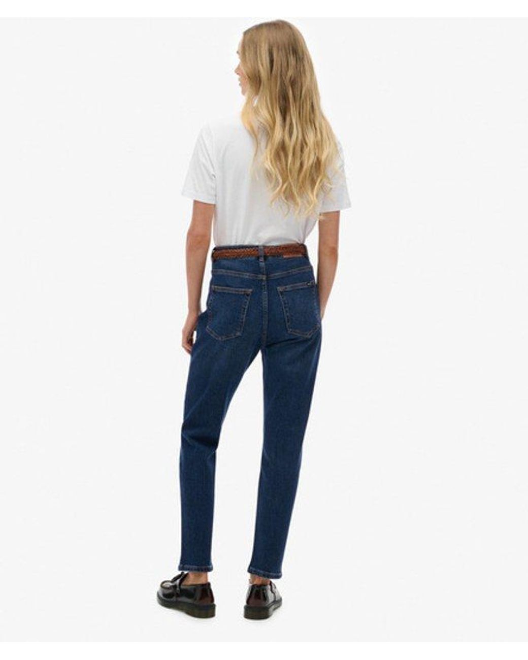 Superdry Blue & Co Organic Cotton High Rise Mom Jeans