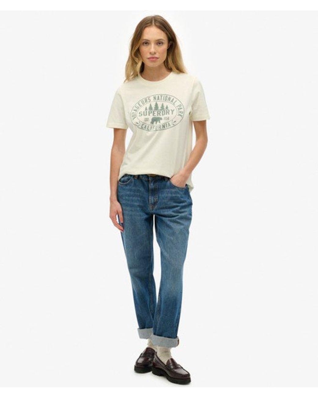 Superdry White & Co Lo-fi Outdoors Relaxed T-shirt