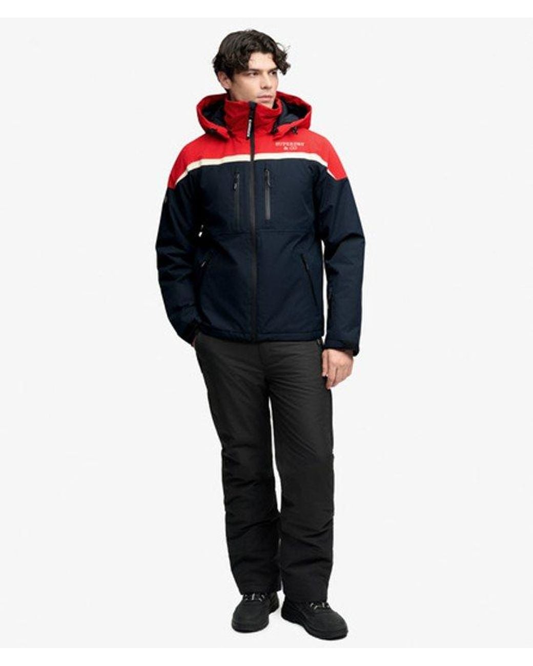 Superdry Red & Co Hooded Ski Shell Jacket for men