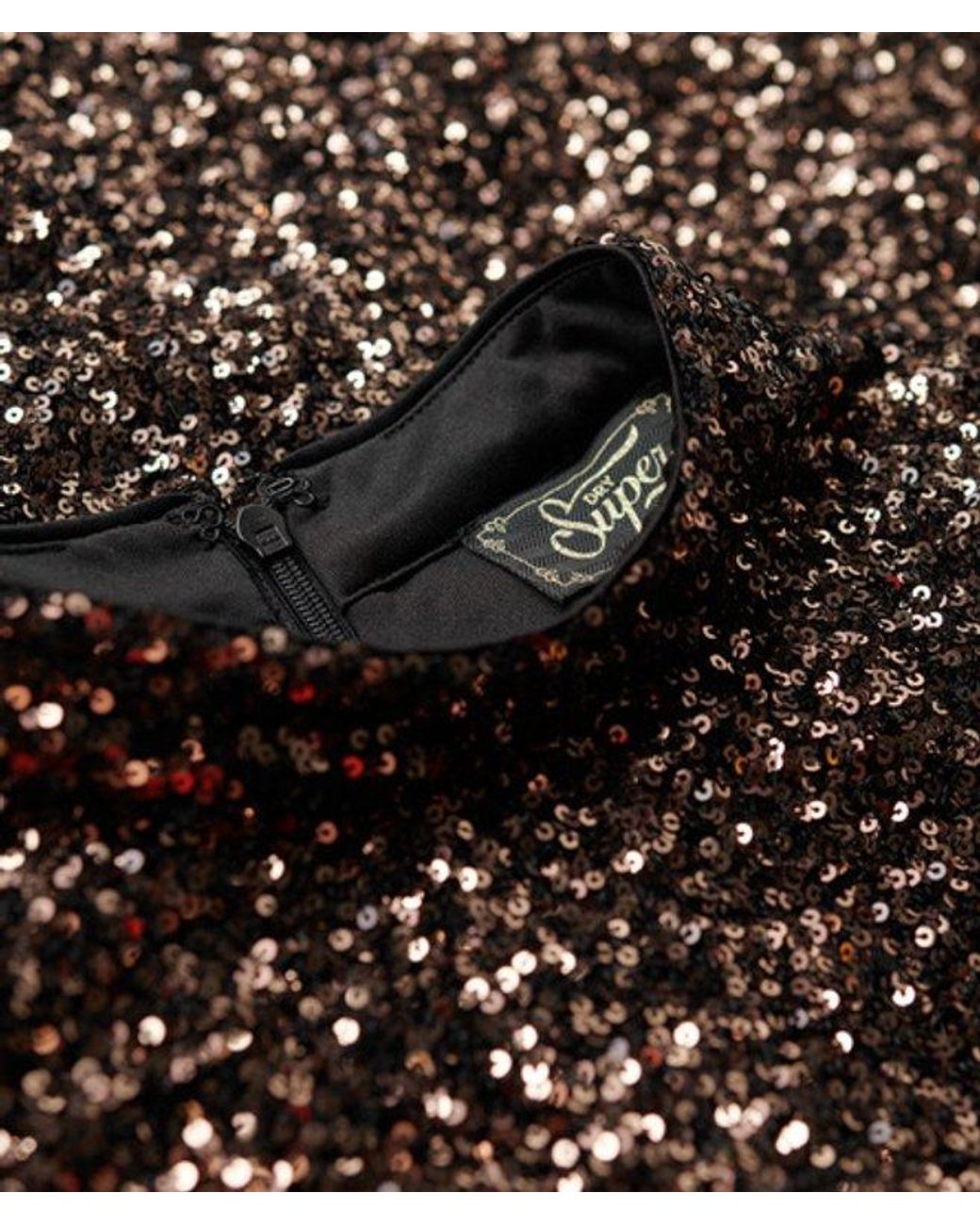 Superdry Brown & Co Sleeveless Sequin A Line Mini Dress