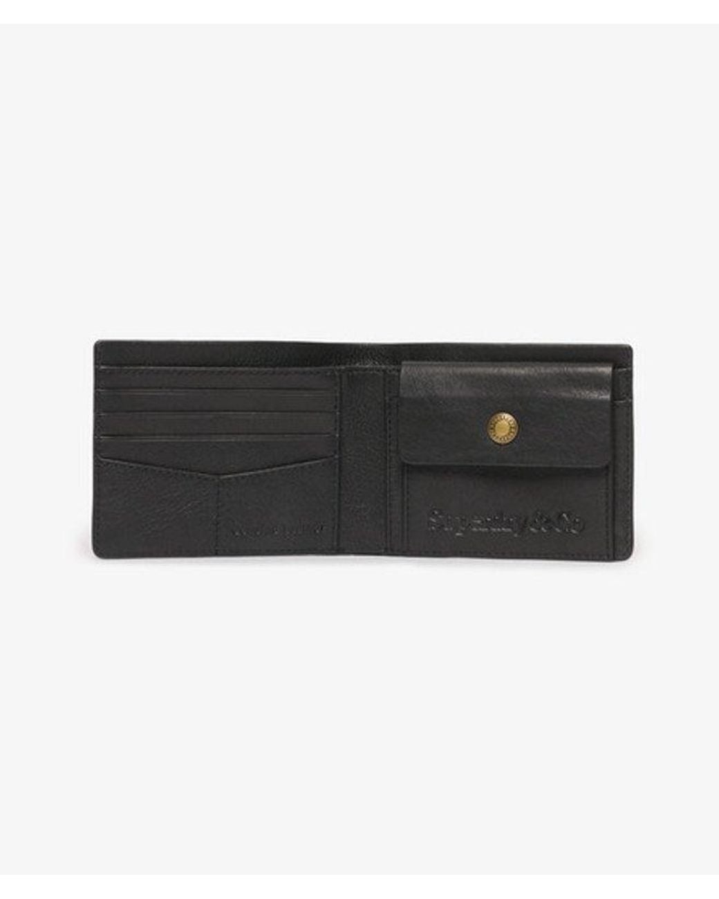 Superdry Black Classic Leather Wallet for men