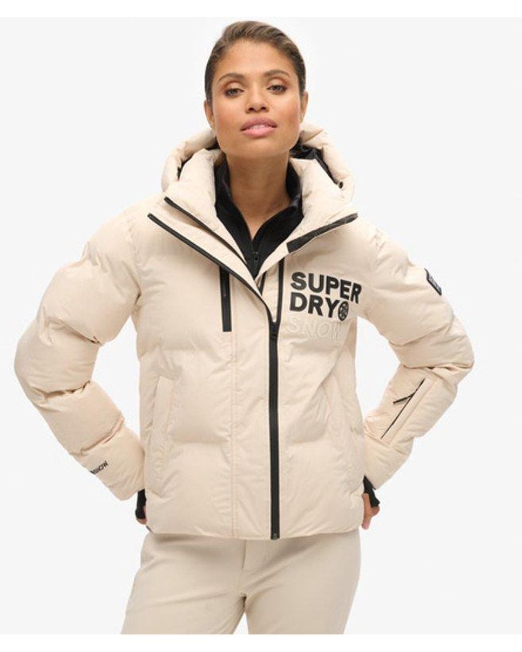 Superdry Natural & Co Hooded Ski Boxy Puffer Jacket