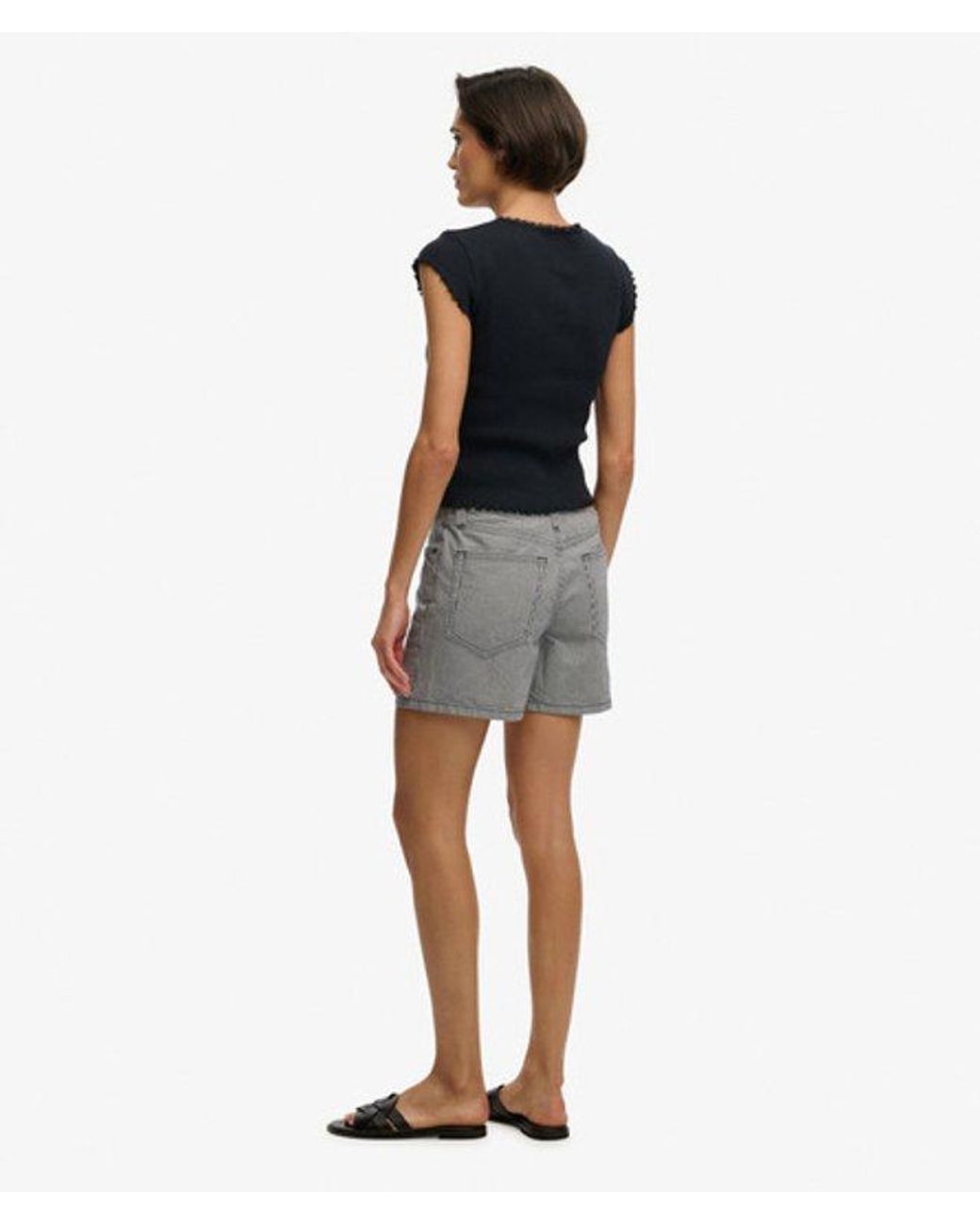 Superdry Blue & Co Mid Rise Stripe Shorts
