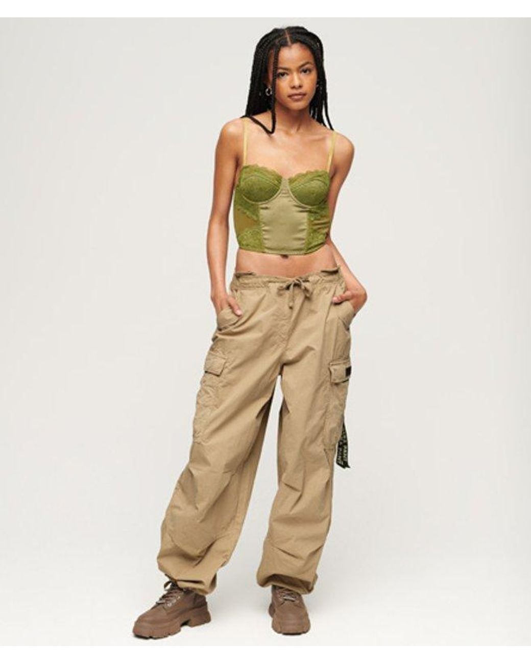 Superdry Metallic & Co baggy Parachute Pants